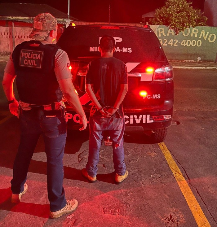 Polícia Civil prende autor de homicídio na forma tentada em Miranda