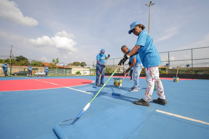 Quadras poliesportivas, praças e parquinhos são reformados em Brazlândia