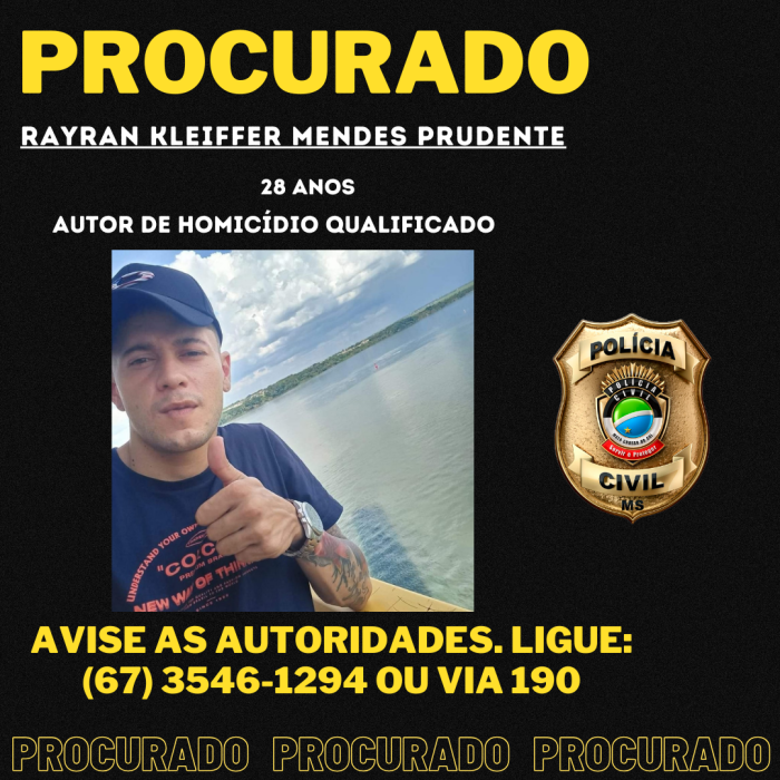 Polícia Civil identifica e busca por autor de homicídio ocorrido em Brasilândia