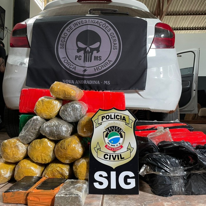 Polícia Civil apreende mais de 100kg de maconha em Nova Andradina
