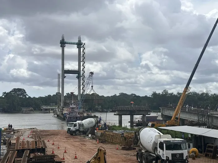 Governo do Pará inicia montagem da superestrutura da nova ponte estaiada entre Icoaraci e Outeiro