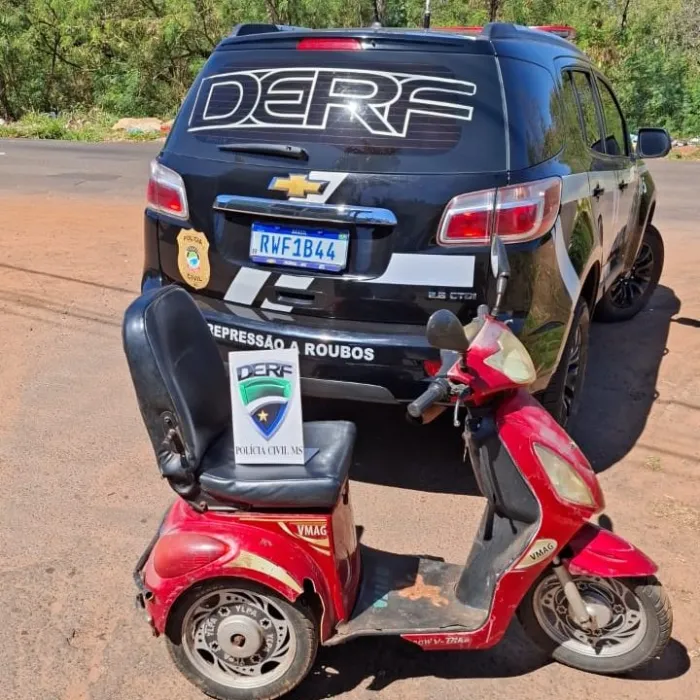 Polícia Civil prende suspeito de furtar triciclo elétrico PCD e recupera os objetos subtraídos