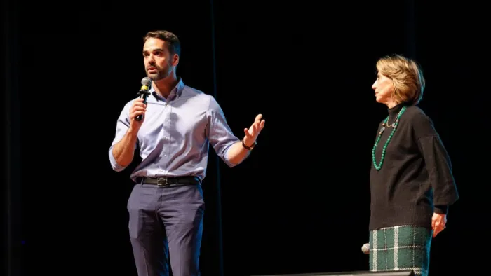 Em agosto, Eduardo Leite e secretária da Educação, Raquel Teixeira, compareceram a seminário sobre o Saeb em Novo Hamburgo -Foto: João Pedro Rodrigues/Secom