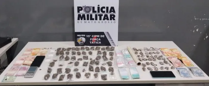 Força Tática apreende 96 porções de drogas e prende em flagrante dois integrantes de facção criminosa